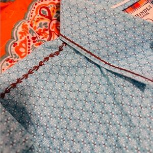 Men's Blue Patterned Casual Button Down Shirt